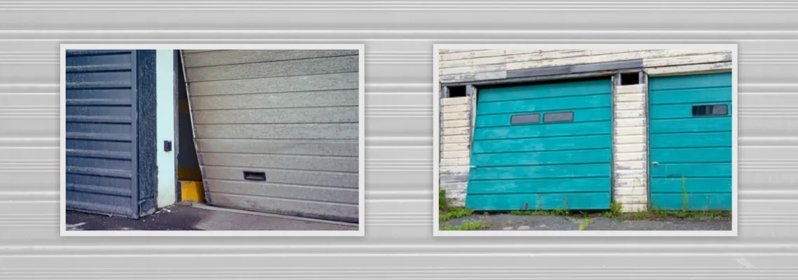 Crooked Aluminum Garage Door Repair in Vancouver, British Columbia